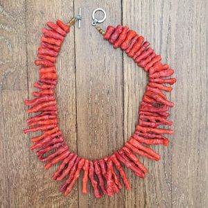 Statement coral necklace